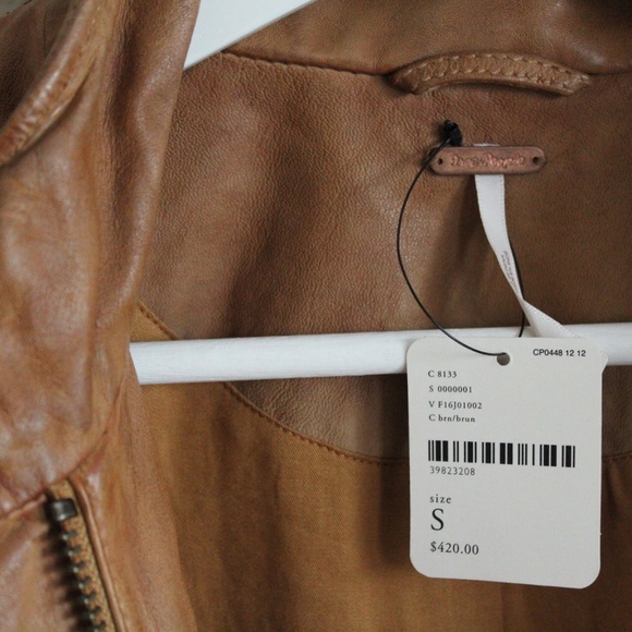 NEW Free People Fitted and Rugged Leather Jacket - Picture 7 of 8